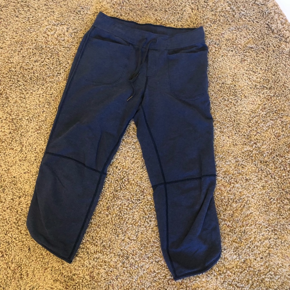 Lululemon lounge crops in heathered navy